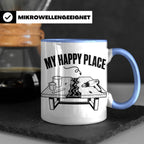 Epoxidharz Tasse My Happy Place Spruch Holzarbeiten River Ta – Blau [farbe:blau]