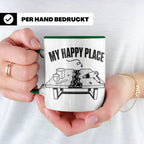 Epoxidharz Tasse My Happy Place Spruch Holzarbeiten River Ta – Grün [farbe:grün]