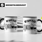 Fermentation Tasse My Happy Place, Geschenkidee für Fermenti – Schwarz [farbe:schwarz]