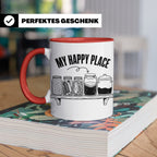 Fermentation Tasse My Happy Place, Geschenkidee für Fermenti – Rot [farbe:rot]
