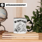 Sticken Tasse My Happy Place Geschenkidee für Stickerin, Näh – Schwarz [farbe:schwarz]