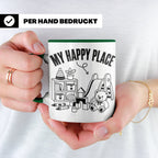 Erzieherin Tasse My Happy Place Spruch Geschenkidee für Tage – Grün [farbe:grün]