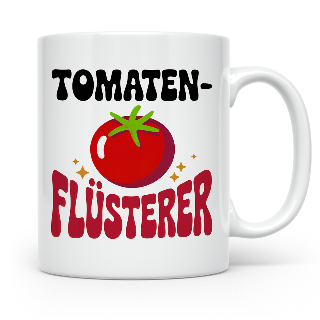 Tomaten-Flüsterer Tasse - Gartenliebhaber Geschenkidee, Gemü – Weiß [farbe:weiß]
