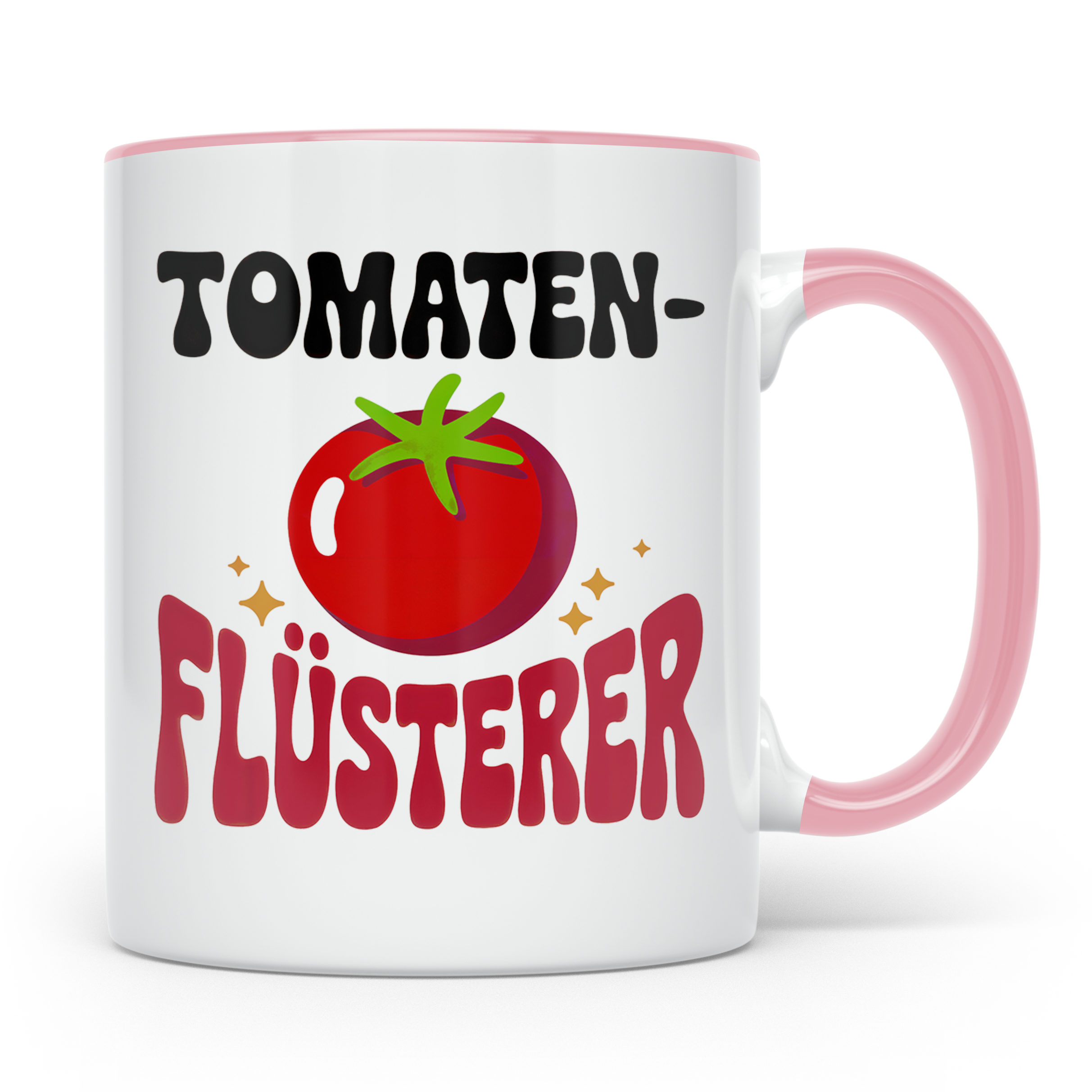 Tomaten-Flüsterer Tasse - Gartenliebhaber Geschenkidee, Gemü – Rosa [farbe:rosa]