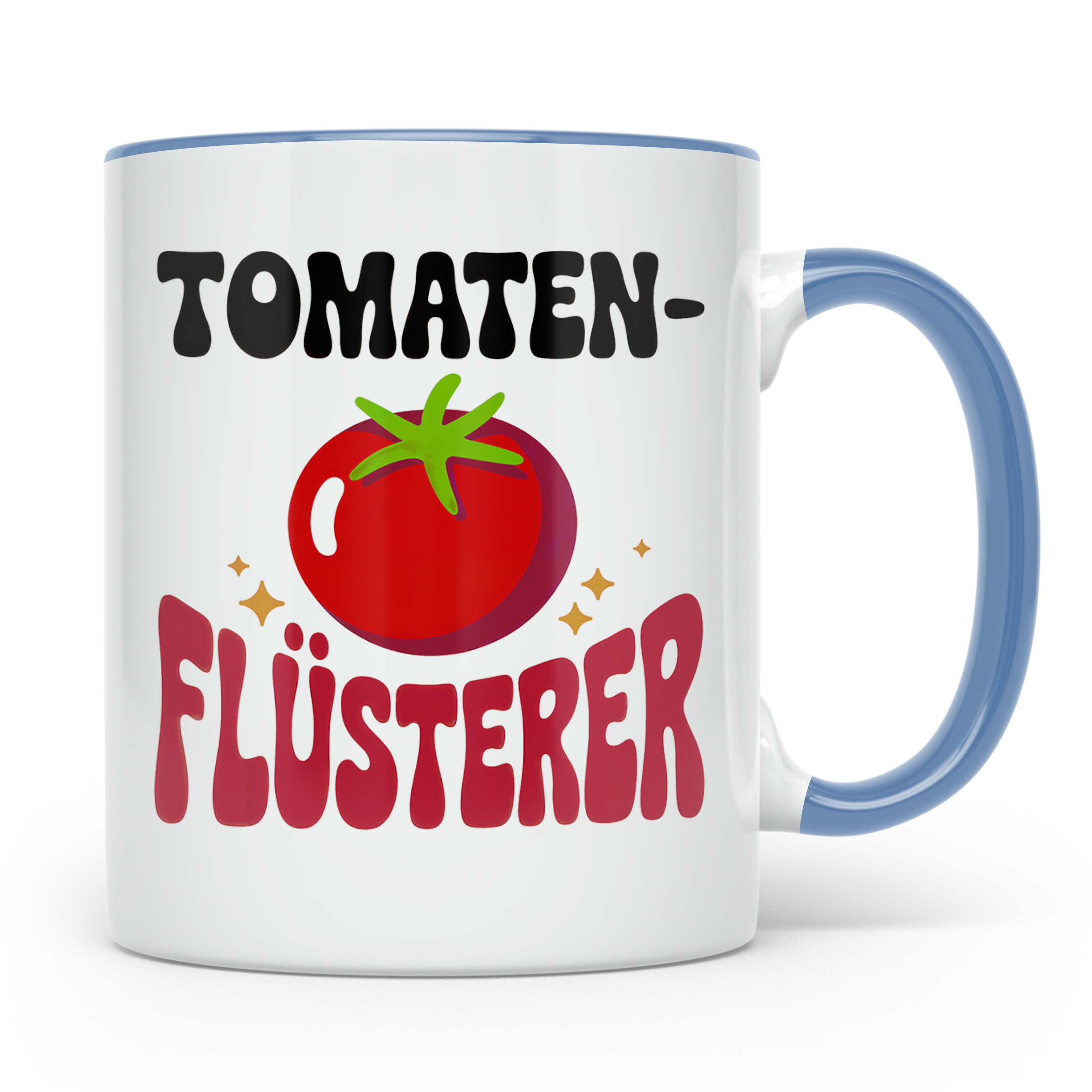 Tomaten-Flüsterer Tasse - Gartenliebhaber Geschenkidee, Gemü – Blau [farbe:blau]