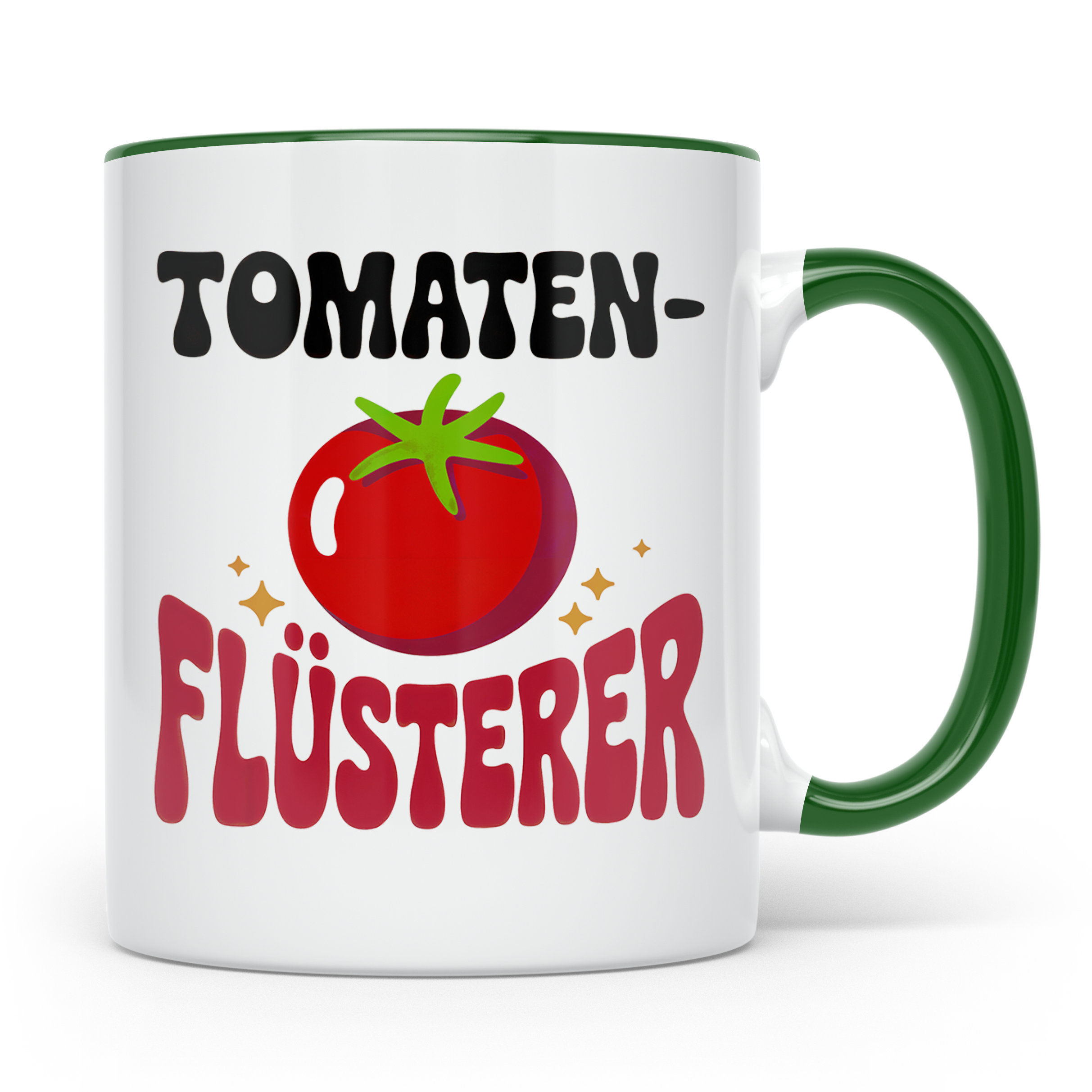 Tomaten-Flüsterer Tasse - Gartenliebhaber Geschenkidee, Gemü – Grün [farbe:grün]