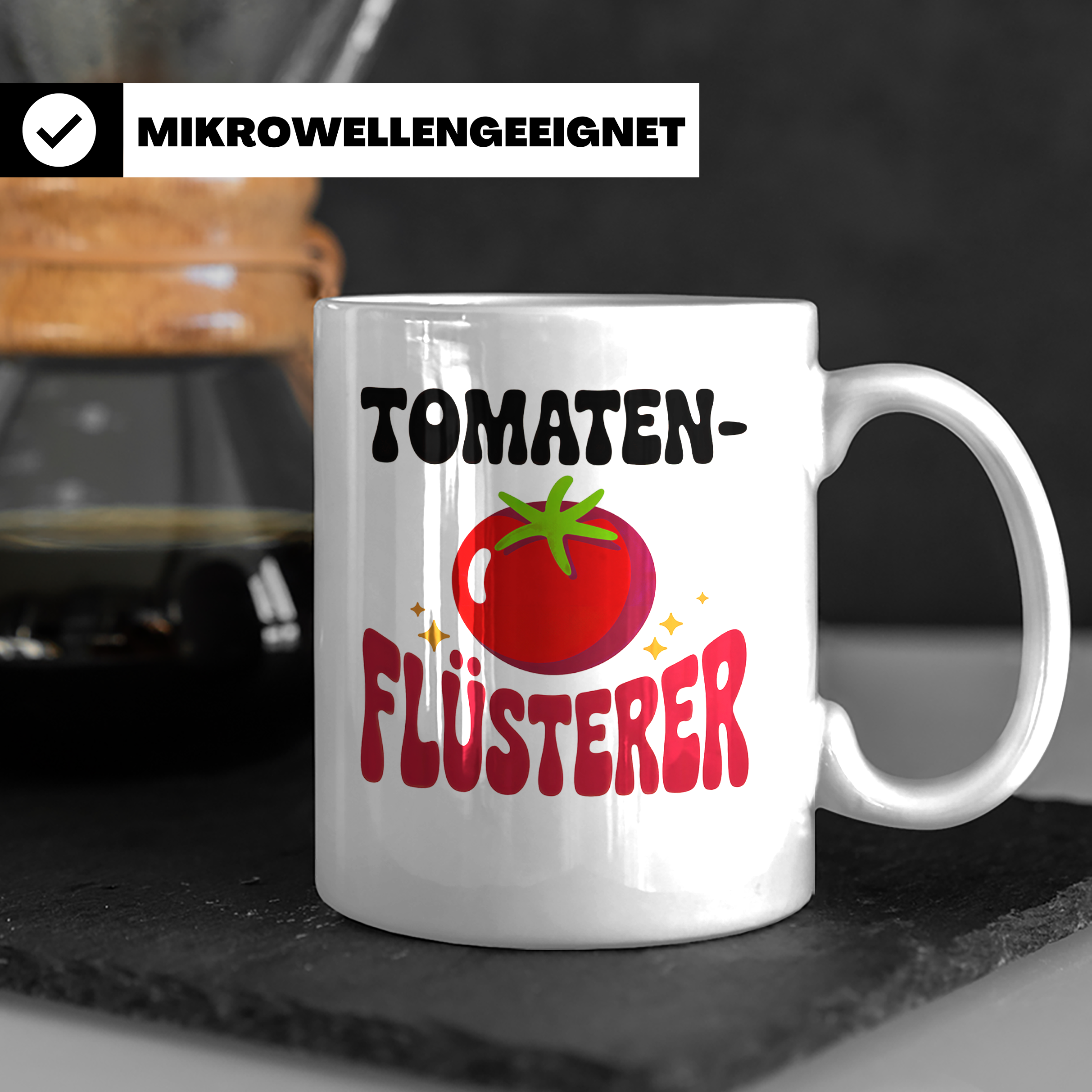 Tomaten-Flüsterer Tasse - Gartenliebhaber Geschenkidee, Gemü – Weiß [farbe:weiß]