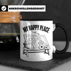 Ingenieur Tasse My Happy Place Maschinenbau Geschenk für Män – Schwarz [farbe:schwarz]