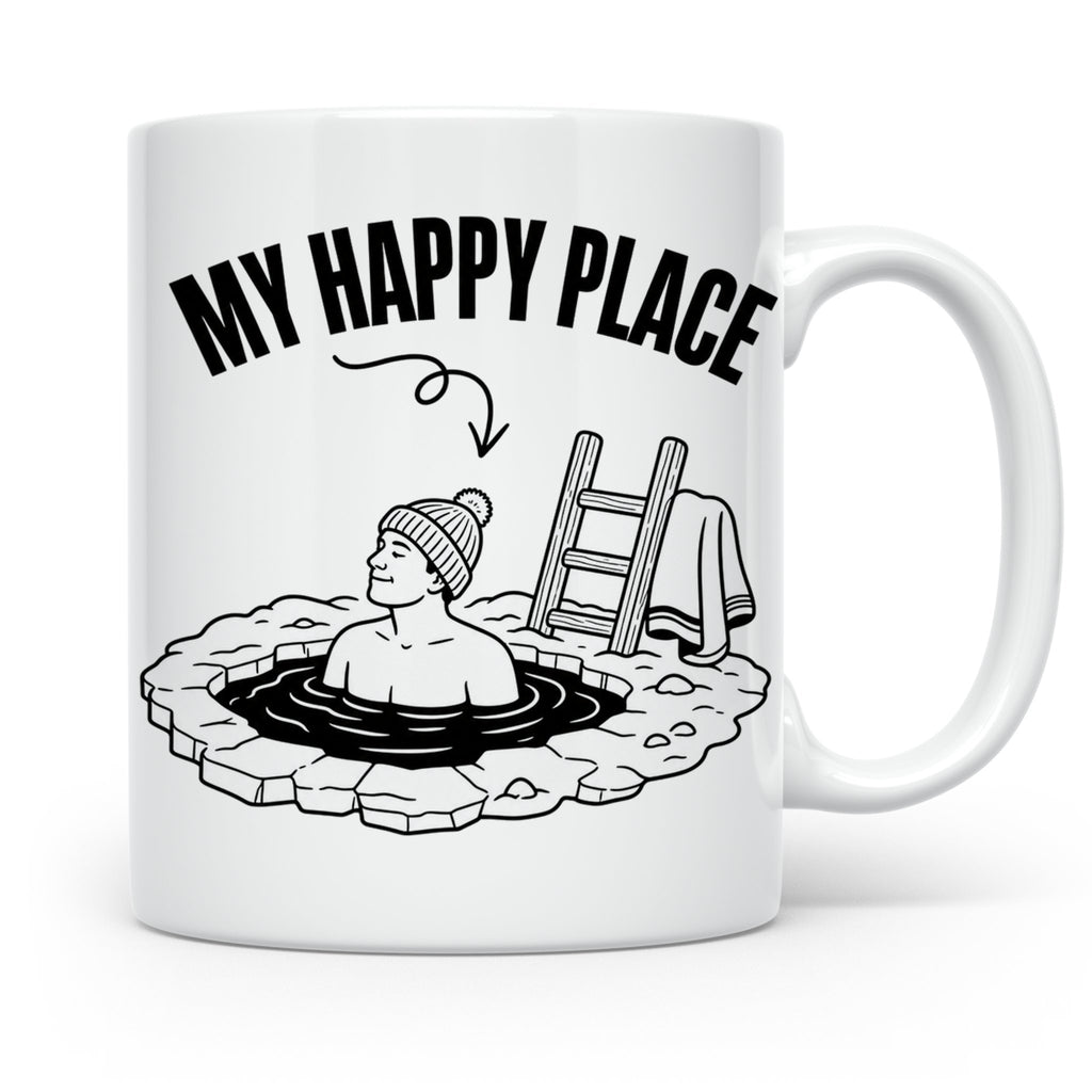 Eisbaden Tasse My Happy Place Winterschwimmen Geschenk für E – Weiß [farbe:weiß]