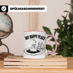 Eisbaden Tasse My Happy Place Winterschwimmen Geschenk für E – Rosa [farbe:rosa]