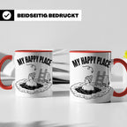 Eisbaden Tasse My Happy Place Winterschwimmen Geschenk für E – Rot [farbe:rot]