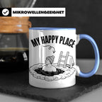 Eisbaden Tasse My Happy Place Winterschwimmen Geschenk für E – Blau [farbe:blau]
