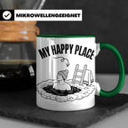 Eisbaden Tasse My Happy Place Winterschwimmen Geschenk für E – Grün [farbe:grün]
