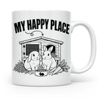 Kaninchen Tasse My Happy Place Zwergkaninchen & Widder Motiv – Weiß [farbe:weiß]