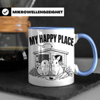 Kaninchen Tasse My Happy Place Zwergkaninchen & Widder Motiv – Blau [farbe:blau]