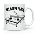 Tischtennis Tasse My Happy Place für Ping Pong Spieler & Fan – Weiß [farbe:weiß]