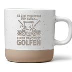 Golf Tasse Lustiger Spruch Wege zum Glück Golfen Kaffeetasse Geschenk für Golfer Golf-Cart Motiv Becher Sport Hobby Geschenkidee Herren