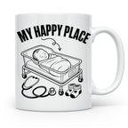 Hebamme Tasse My Happy Place Geschenkidee für Krankenschwest – Weiß [farbe:weiß]