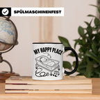 Hebamme Tasse My Happy Place Geschenkidee für Krankenschwest – Schwarz [farbe:schwarz]