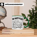 Hebamme Tasse My Happy Place Geschenkidee für Krankenschwest – Grün [farbe:grün]