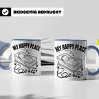 Hebamme Tasse My Happy Place Geschenkidee für Krankenschwest – Blau [farbe:blau]