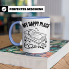 Hebamme Tasse My Happy Place Geschenkidee für Krankenschwest – Blau [farbe:blau]