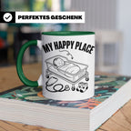 Hebamme Tasse My Happy Place Geschenkidee für Krankenschwest – Grün [farbe:grün]
