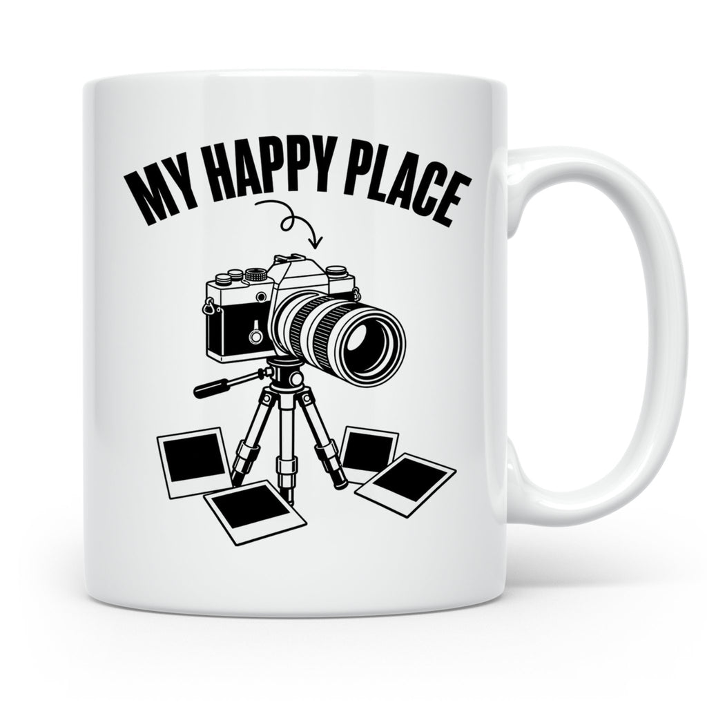 Fotograf Tasse My Happy Place Geschenk für Fotografen & Foto – Weiß [farbe:weiß]