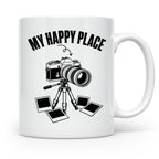 Fotograf Tasse My Happy Place Geschenk für Fotografen & Foto – Weiß [farbe:weiß]