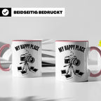 Fotograf Tasse My Happy Place Geschenk für Fotografen & Foto – Rosa [farbe:rosa]