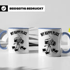 Fotograf Tasse My Happy Place Geschenk für Fotografen & Foto – Blau [farbe:blau]