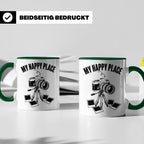 Fotograf Tasse My Happy Place Geschenk für Fotografen & Foto – Grün [farbe:grün]