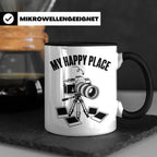 Fotograf Tasse My Happy Place Geschenk für Fotografen & Foto – Schwarz [farbe:schwarz]