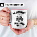 Fotograf Tasse My Happy Place Geschenk für Fotografen & Foto – Rosa [farbe:rosa]