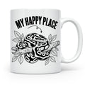 Königspython Tasse My Happy Place Geschenk für Schlangenhalt – Weiß [farbe:weiß]