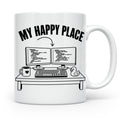 Programmierer Tasse My Happy Place Spruch Lustige Kaffeetass – Weiß [farbe:weiß]