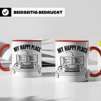 Programmierer Tasse My Happy Place Spruch Lustige Kaffeetass – Rot [farbe:rot]