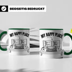 Programmierer Tasse My Happy Place Spruch Lustige Kaffeetass – Grün [farbe:grün]