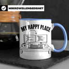 Programmierer Tasse My Happy Place Spruch Lustige Kaffeetass – Blau [farbe:blau]