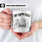 Programmierer Tasse My Happy Place Spruch Lustige Kaffeetass – Weiß [farbe:weiß]