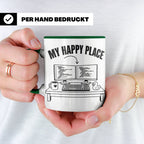 Programmierer Tasse My Happy Place Spruch Lustige Kaffeetass – Grün [farbe:grün]