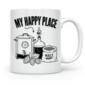 Hobbybrauer Tasse My Happy Place, lustiger Becher für Bierbr – Weiß [farbe:weiß]
