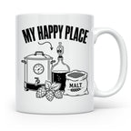 Hobbybrauer Tasse My Happy Place, lustiger Becher für Bierbr – Weiß [farbe:weiß]