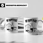 Hobbybrauer Tasse My Happy Place, lustiger Becher für Bierbr – Weiß [farbe:weiß]