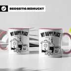Hobbybrauer Tasse My Happy Place, lustiger Becher für Bierbr – Rosa [farbe:rosa]