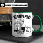 Hobbybrauer Tasse My Happy Place, lustiger Becher für Bierbr – Grün [farbe:grün]