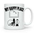 American Football Tasse mit Spruch My Happy Place Geschenk f – Weiß [farbe:weiß]