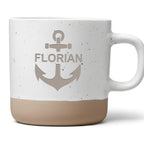 Personalisierte Tasse mit Name Anker Motiv Kaffeetasse Maritim Geschenk für Männer Segeln Marine Küstenkind Individualisiert
