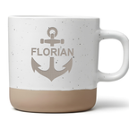 Personalisierte Tasse mit Name Anker Motiv Kaffeetasse Maritim Geschenk für Männer Segeln Marine Küstenkind Individualisiert