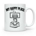 Basketball Tasse My Happy Place Kaffeetasse für Basketballsp – Weiß [farbe:weiß]